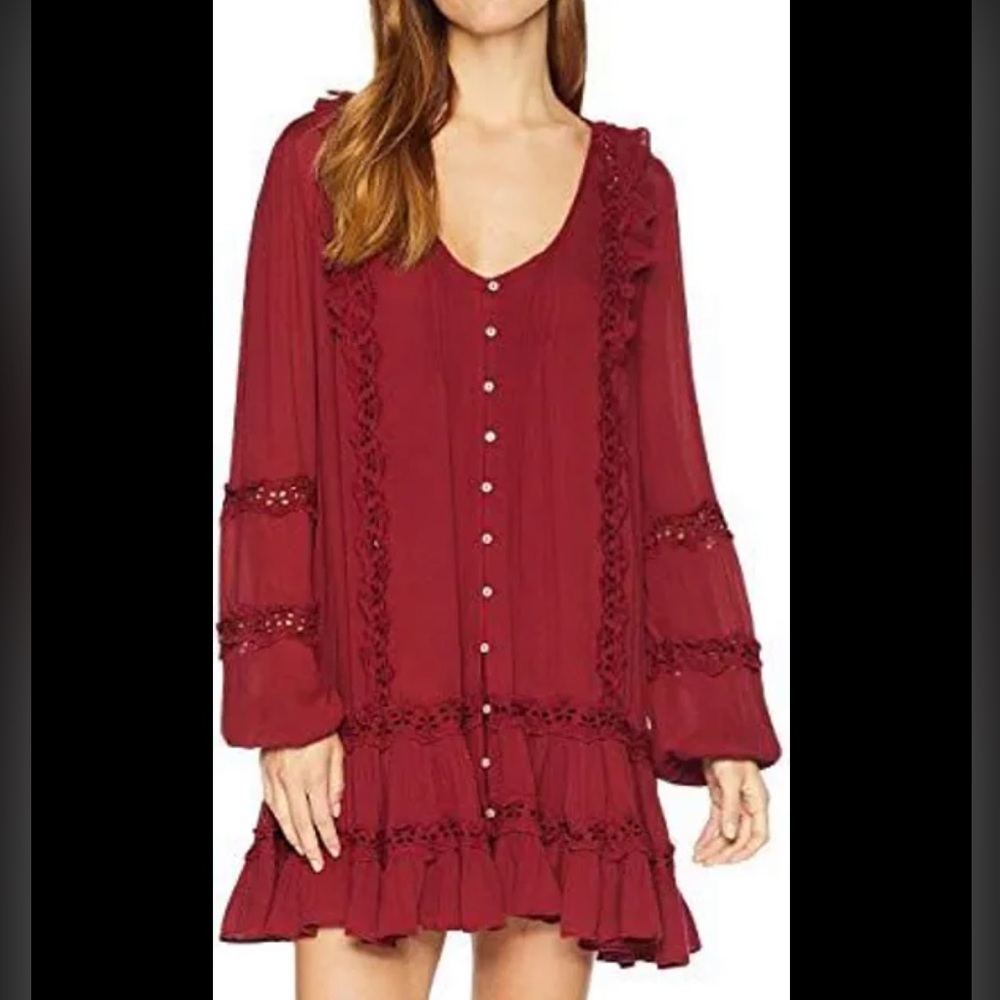 Long sleeve Snow Angel Dress in the color “Wine”